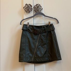Vegan leather Free People skirt